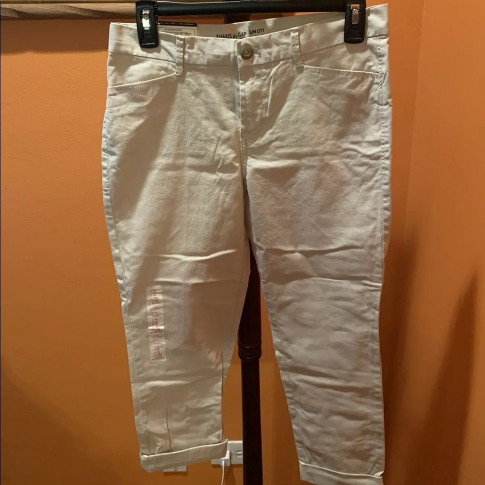 Gap Khaki Tan Chino Slim City Khaki Cropped Pants